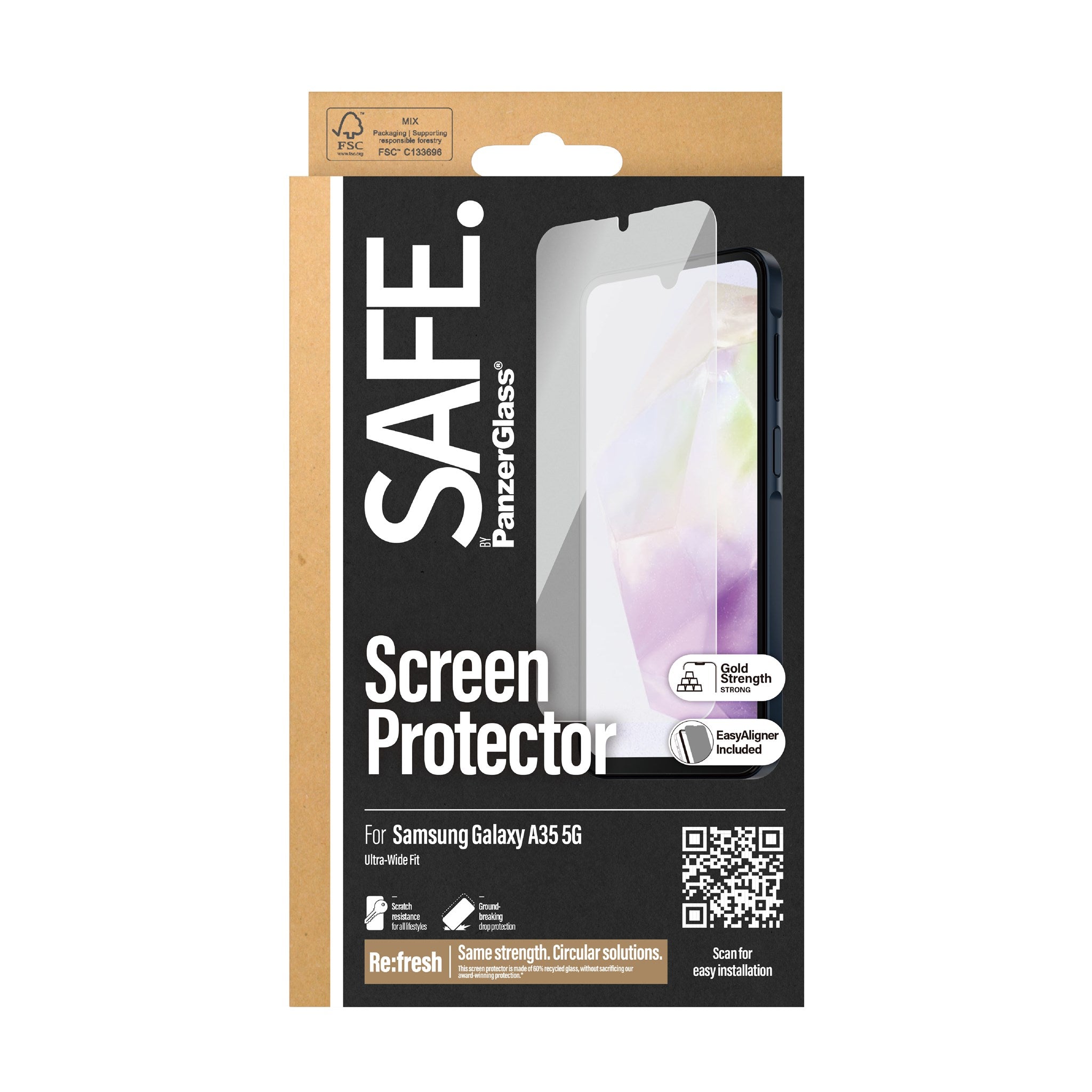SAFE. by PanzerGlass® Skærmbeskyttelse Samsung Galaxy A35 5G | Ultra-Wide Fit